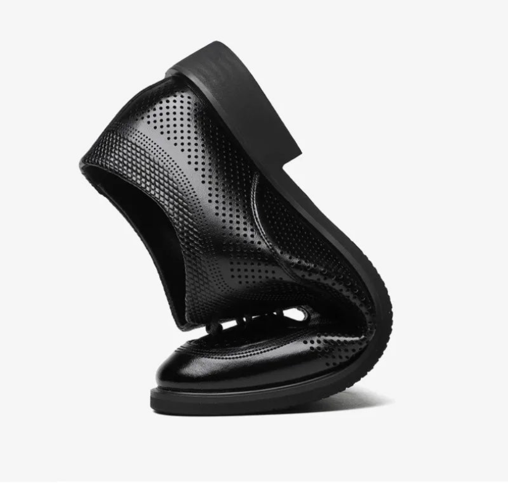 Shoes for Men Summer Breathable Hollow Out Shoe Fashion Business Dress Shoes Luxury Casual Leather Shoes for Men Loafers