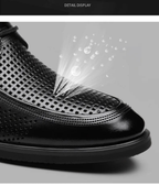 Shoes for Men Summer Breathable Hollow Out Shoe Fashion Business Dress Shoes Luxury Casual Leather Shoes for Men Loafers