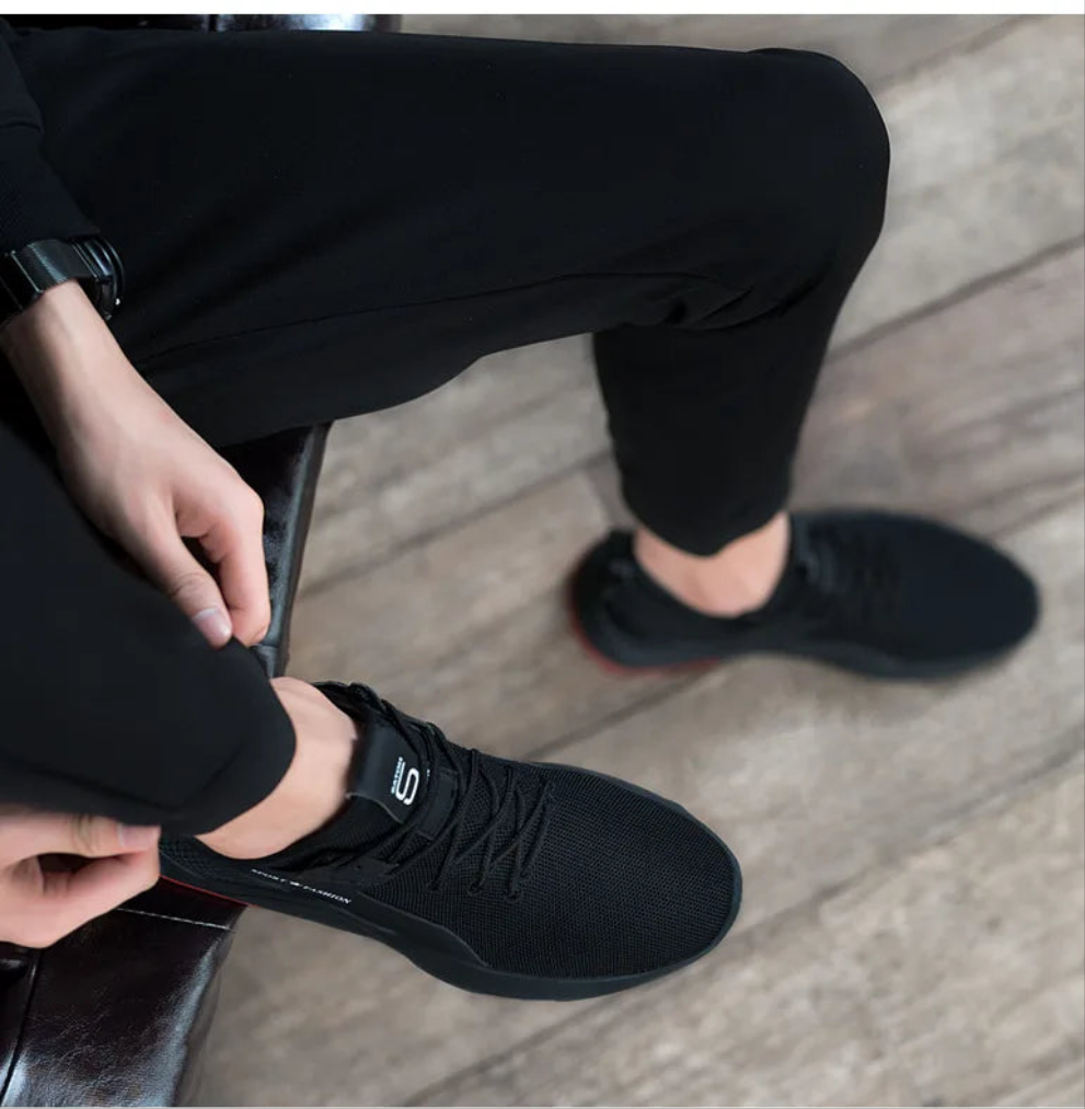 2025 New Man's Sports Shoes Korean Version Trendy work  Shoes Man Casual Running Shoes Flying Woven Breathable Summer Shoes Man