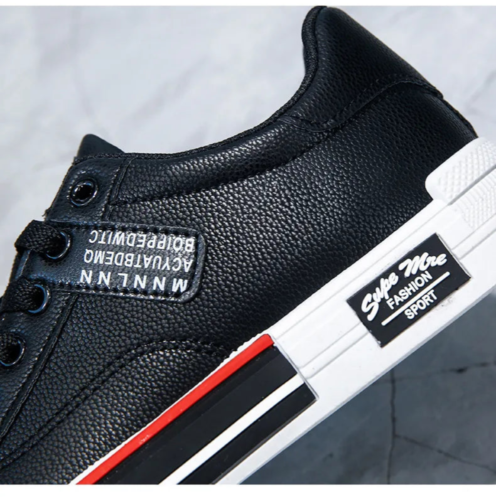 Fashion Leather Men Canvas Shoes Autumn High-Top Casual Shoes for Men Non-Slip Male Sneakers Flat Tenis Shoes Zapatillas Hombre