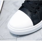 Fashion Leather Men Canvas Shoes Autumn High-Top Casual Shoes for Men Non-Slip Male Sneakers Flat Tenis Shoes Zapatillas Hombre