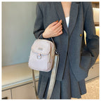 1PC Lady Casual Messenger Bag, Solid Color Multi-function Purse, Multi-layer Lightweight Oxford Handbag, Suitable for Going Out