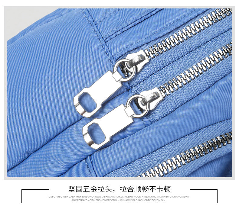 1PC Lady Casual Messenger Bag, Solid Color Multi-function Purse, Multi-layer Lightweight Oxford Handbag, Suitable for Going Out