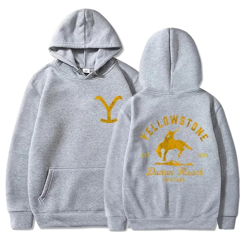 Classic Western Ranch Printed Hoodies for Men and Women - Casual Sports Outdoor Pullover Hoodie WY0171