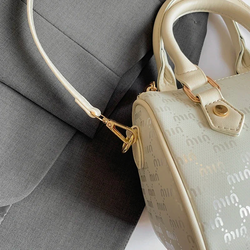 New Trendy Crossbody Purse For Women Luxury Leather Women's Chain Shoulder Bag Ladies Zipper Handbag With Chain Detail
