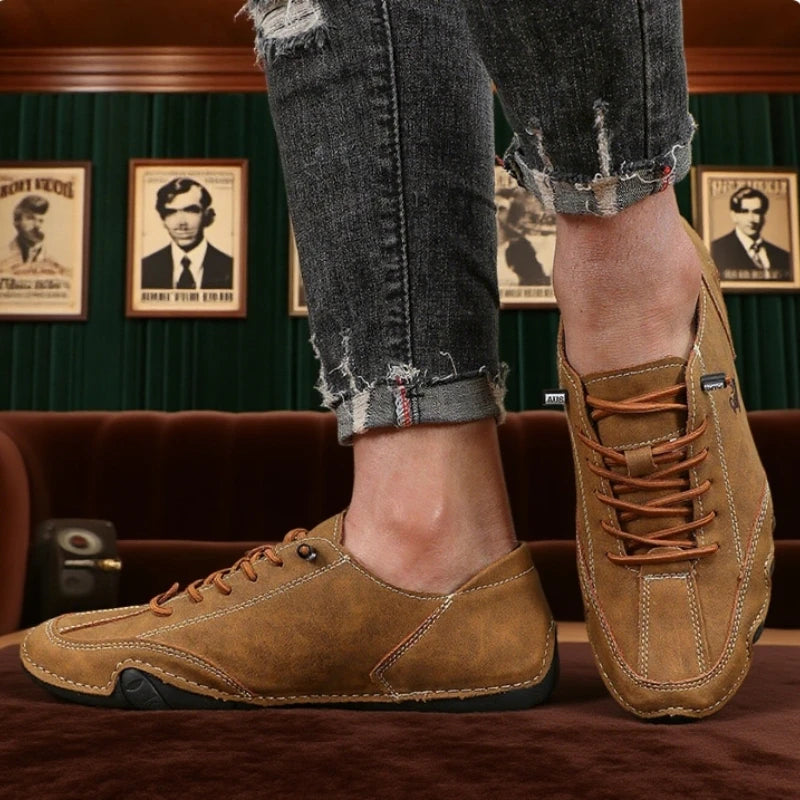 Shoes for Man Fashion Brand Loafers Soft Soled Comfortable Casual Walking Shoes Non Slip Khaki Work Mens Shoe Zapatillas Hombre