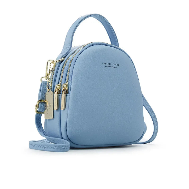 Mini Backpack Purse for Women Ladies Tote Multi-Function Luxury Shoulder Bag Solid Color Ladies Casual Bag Women's Backpack