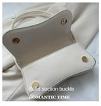 Ladies Shoulder Crossbody Bags PU Leather Women Underarm Bags Solid Color Small Top-handle Bags Purse Female Daily Handbags