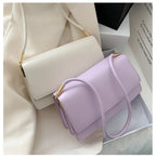 Fashionable Women Shoulder Bag PU Leather Armpit Handbag Casual Small Square Purse for Ladies Stylish Solid Color Crossbody Bag