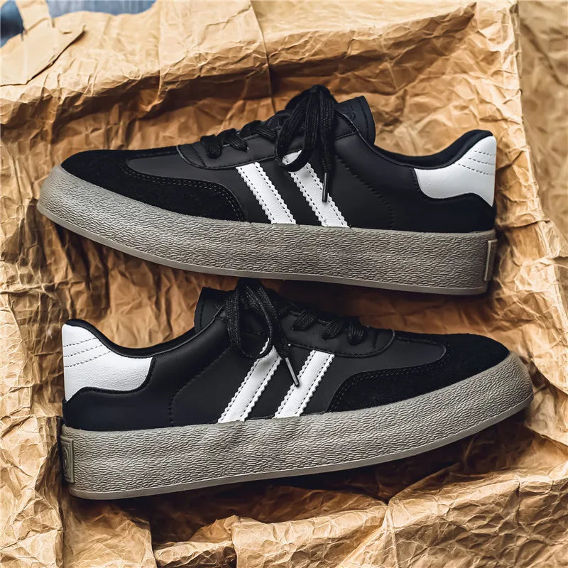 Men's trendy popular Leisure shoes versatile soft leather for Men Sneakers Man Low-top wear-resistant sports walking Footwear