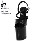 New Black Matte Stripper Shoes Woman Summer 2024 Designer Modern Sandals ultra-high heels 20cm Sexy Nightclubs Pole Dance Shoes