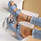Women Shoes Sandals Summer Platform Women's Shoes Slip On Sandals For Women Wedge Walking Shoes Casual Female Slipper Footwear