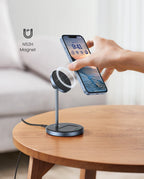 Magnetic Wireless Charger Stand 20W Max 2-in-1 Charging Stand For iPhone 16 15 Pro Max/iPhone 14/AirPods Fast Charger