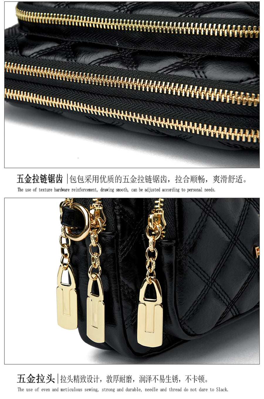 High Quality Purse Leather Luxury Handbag Women Shoulder Bags Designer Crossbody Bag for Female Bag Fashion Ladies Messenger Sac