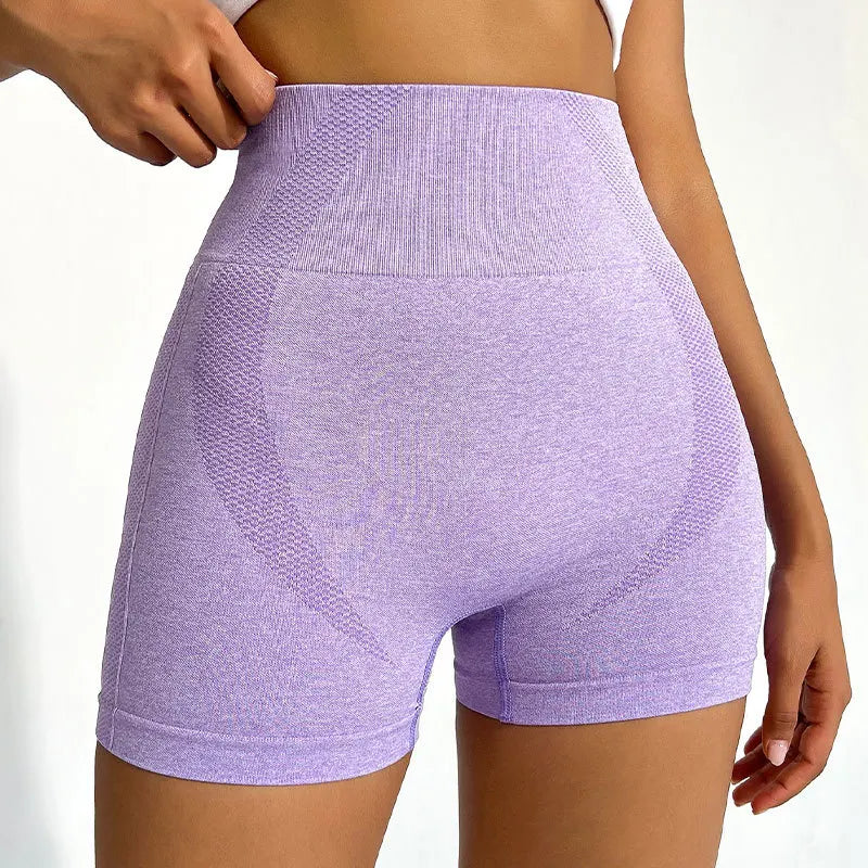 Sports outdoor quick-drying yoga wear, women's yoga shorts, fitness cycling and running solid-color yoga pants
