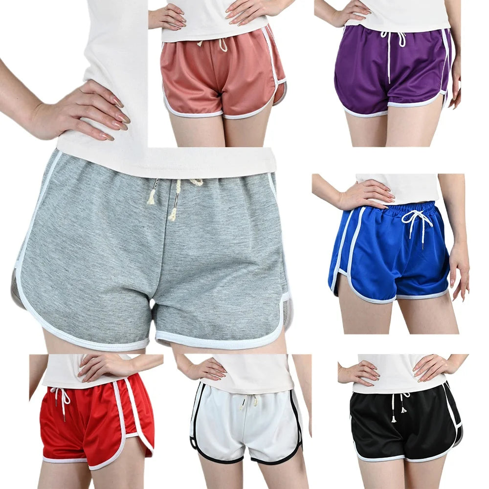 Women's Sports Shorts With Drawstring S-3XL Girl Fitness Running Yoga Shorts Breathable Woman Quick-Dry Casual Athletic Pants