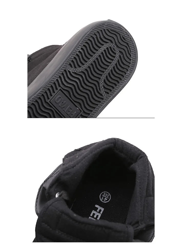 Men High Top Casual Shoes Fashion Breathable Canvas Shoes for Men Comfortable Lace-up Walking Shoes Non-slip Women Sneakers New