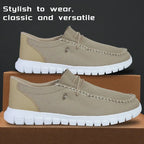 Men Casual Shoes Canvas Loafers for Man Non Slip Vulcanized Shoe Breathable Comfortable Wide Toe Wear-resistant Outdoor Walking