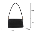 Fashionable Women Shoulder Bag PU Leather Armpit Handbag Casual Small Square Purse for Ladies Stylish Solid Color Crossbody Bag