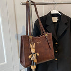 Women Vintage Shoulder Bag PU Leather Slouchy Tote Purse Large Capacity Fashion Shoulder Bag Ladies Travel Handbag