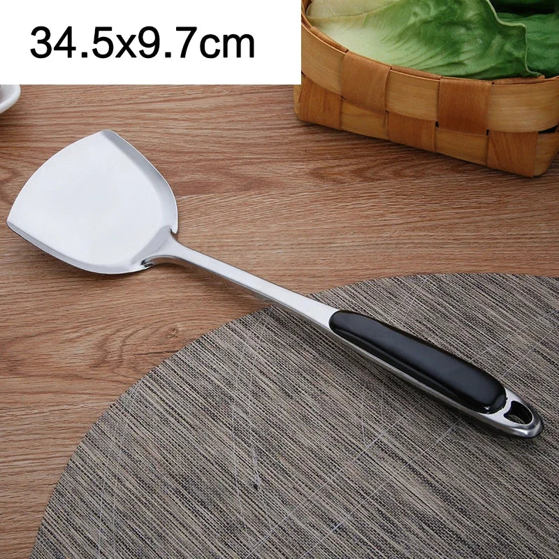 Kitchen Utensils  Stainless Steel Spatula Soup Spoon Shovel Thickened Anti-scalding Rice Spoon Frying Shovel Utensils Kitchen