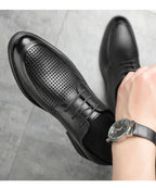 Shoes for Men Summer Breathable Hollow Out Shoe Fashion Business Dress Shoes Luxury Casual Leather Shoes for Men Loafers