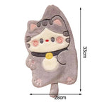 Kitchen Hand Towel Cartoon Cat Shape Highly Water Absorbent Face Washing Towel Coral Fleece Hanging Towel Home Decoration