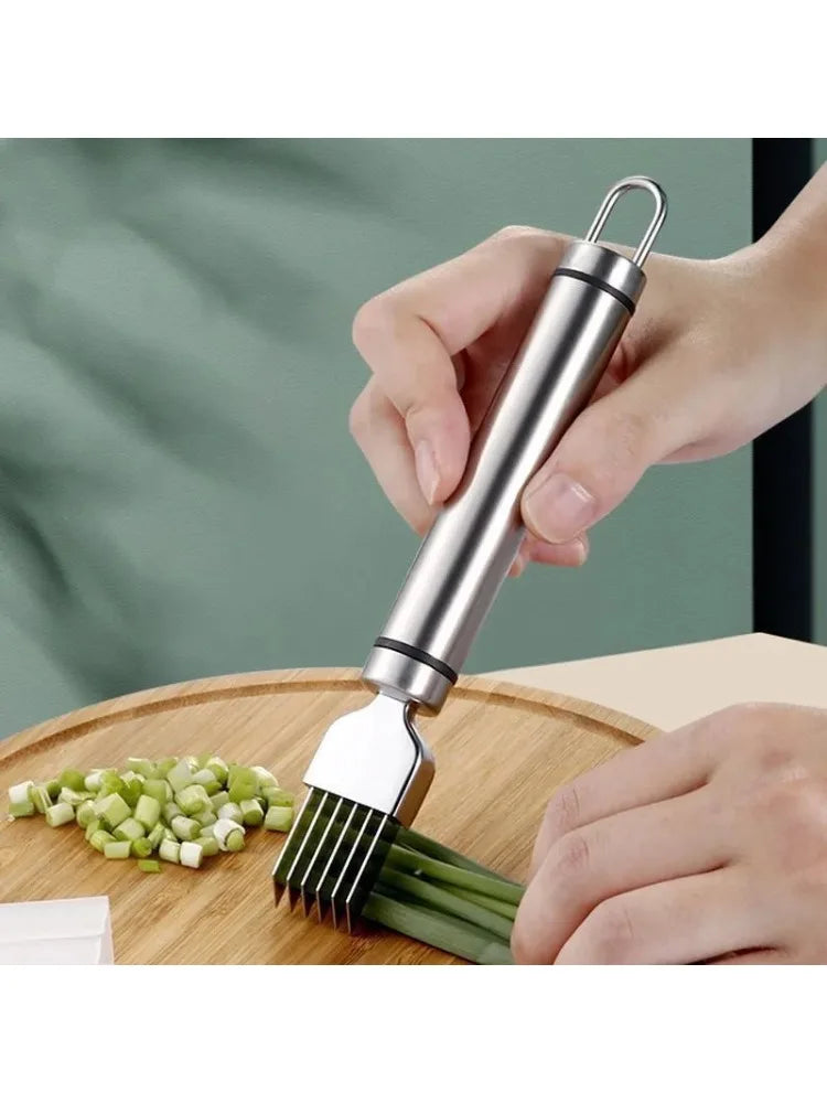 Kitchen Shred Onion Slicers Multi-Purpose Stainless Steel Chopped Green Onion Knife Kitchen Gadgets for Green Onion Cutter Tools