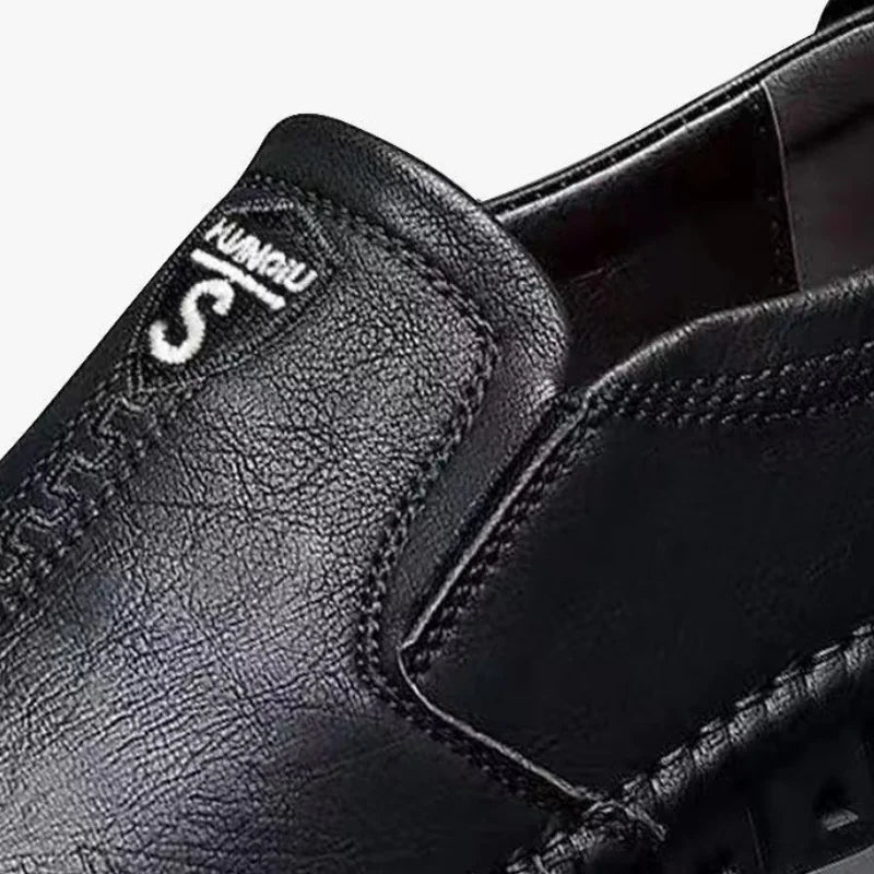 Men Leather Shoes Soft Sole Casual Shoes Autumn Comfortable Business Flats Man Lightweight Work Shoes Slip-on Driving Shoe Tenis