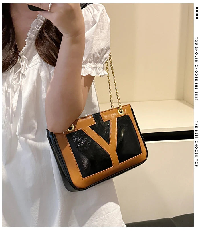 High-End Luxury Elegant Tote Bag For Women Shopper Messenger Purse Solid Color Commuter Use Large Capacity