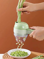 4In1 Electric Vegetable Cutter Set Handheld Wireless Electric Garlic Masher Food Chopper Meat Grinder Machine Food Peel Slice