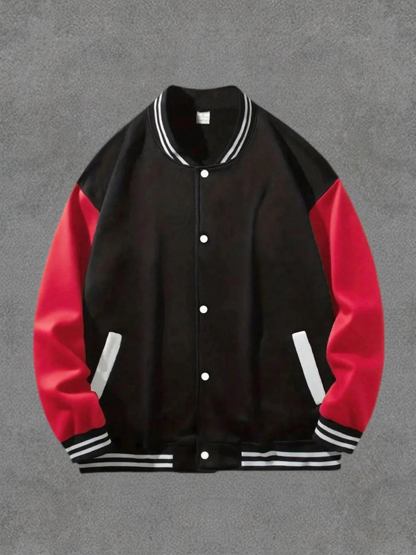 Classic Baseball Coat Men's Black White Splicing Jacket Loose Casual Baseball Hoodies Street Harajuku Warm Fleece Soft Jacket