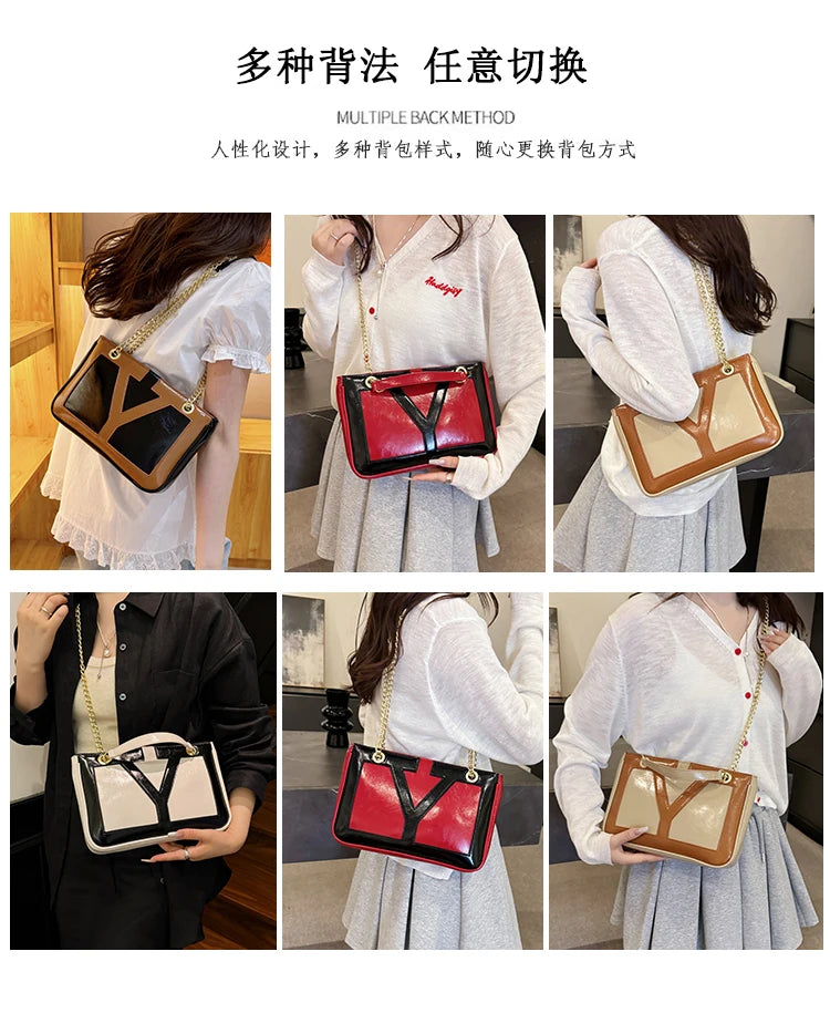 High-End Luxury Elegant Tote Bag For Women Shopper Messenger Purse Solid Color Commuter Use Large Capacity