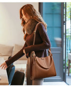 Hand Top-Handle Bags for Women 2025 High Quality Pu Leather Purse Ladies Shoulder Crossbody Bag Medium Casual Tote KAIDIFEINIROO