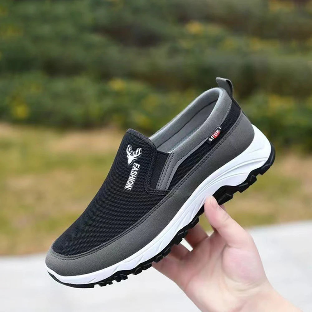 Men Penny Boat Shoes Sports Shoes Breathable Orthopedic Travel Plimsolls Flat Slip On for Outdoor Activity Hiking Walking