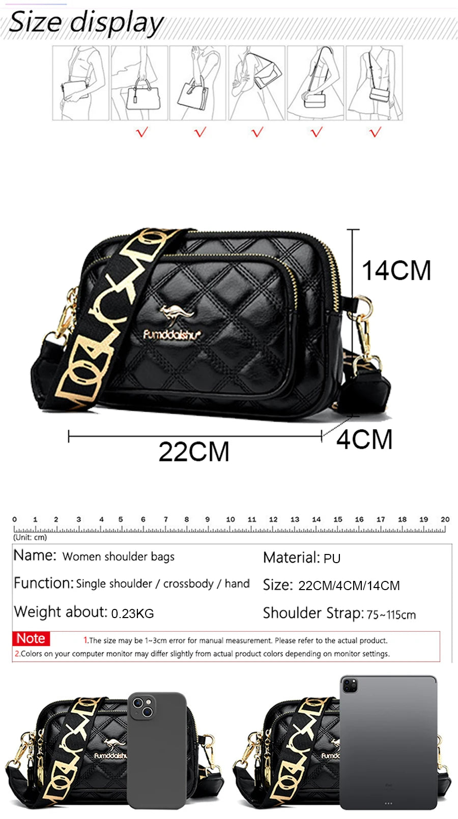 High Quality Purse Leather Luxury Handbag Women Shoulder Bags Designer Crossbody Bag for Female Bag Fashion Ladies Messenger Sac