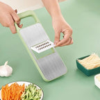 Kitchen 5 in 1 Stainless Steel Multifunctional Safe Manual Vegetable Slicer Cutter Potato Shredders Garlic Carrot Grater Chopper
