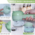 4In1 Electric Vegetable Cutter Set Handheld Wireless Electric Garlic Masher Food Chopper Meat Grinder Machine Food Peel Slice