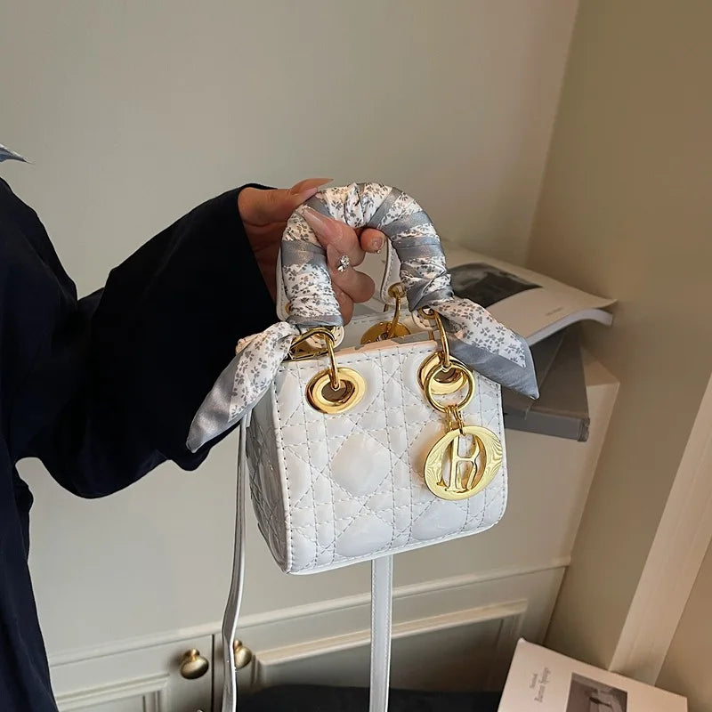 2025 Quilted Lady Dior Style Purse, Luxury Mini Chain Crossbody Shoulder Handbag