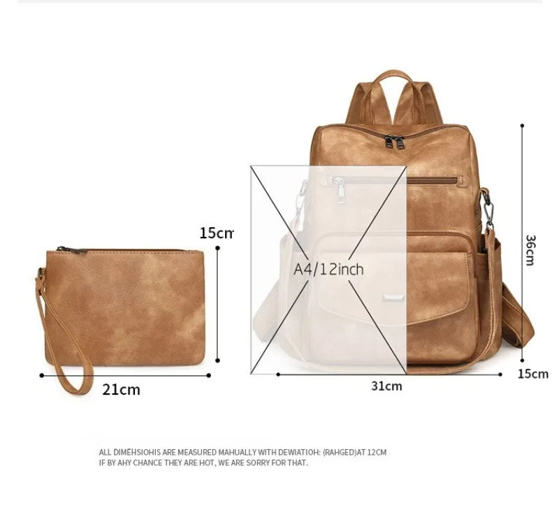 Backpack Purse for Women Fashion Leather Backpack Purse Designer Casual Travel College Backpack Convertible Shoulder Bag