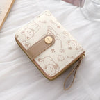 Cute Cat Coin Purse Women Fashion Short Wallet PU Leather Large Capacity Wallet Lightweight ID Card Holder Travel Cash Coin Bag
