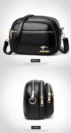 Luxury Ladies Handbag Sac High Quality Soft Leather Purse Fashion Women Shoulder Messenger Bag Multi-pocket Wear-resistant Bag