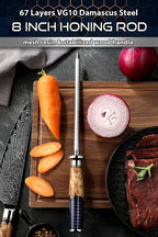 Kitchen Knives-Set Damascus Steel Chef Knife Cleaver Paring Utility Bread Knife Cooking Tool Blue Resin Handle 1-10 Pcs/Set