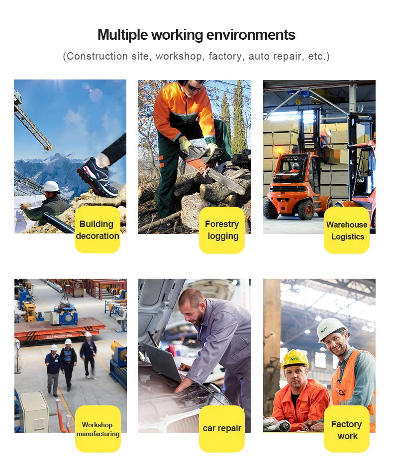 Men Work Safety Boots Steel Toe Shoes Safety Boots Anti-smash Anti-puncture Work Sneakers Indestructible Shoes New