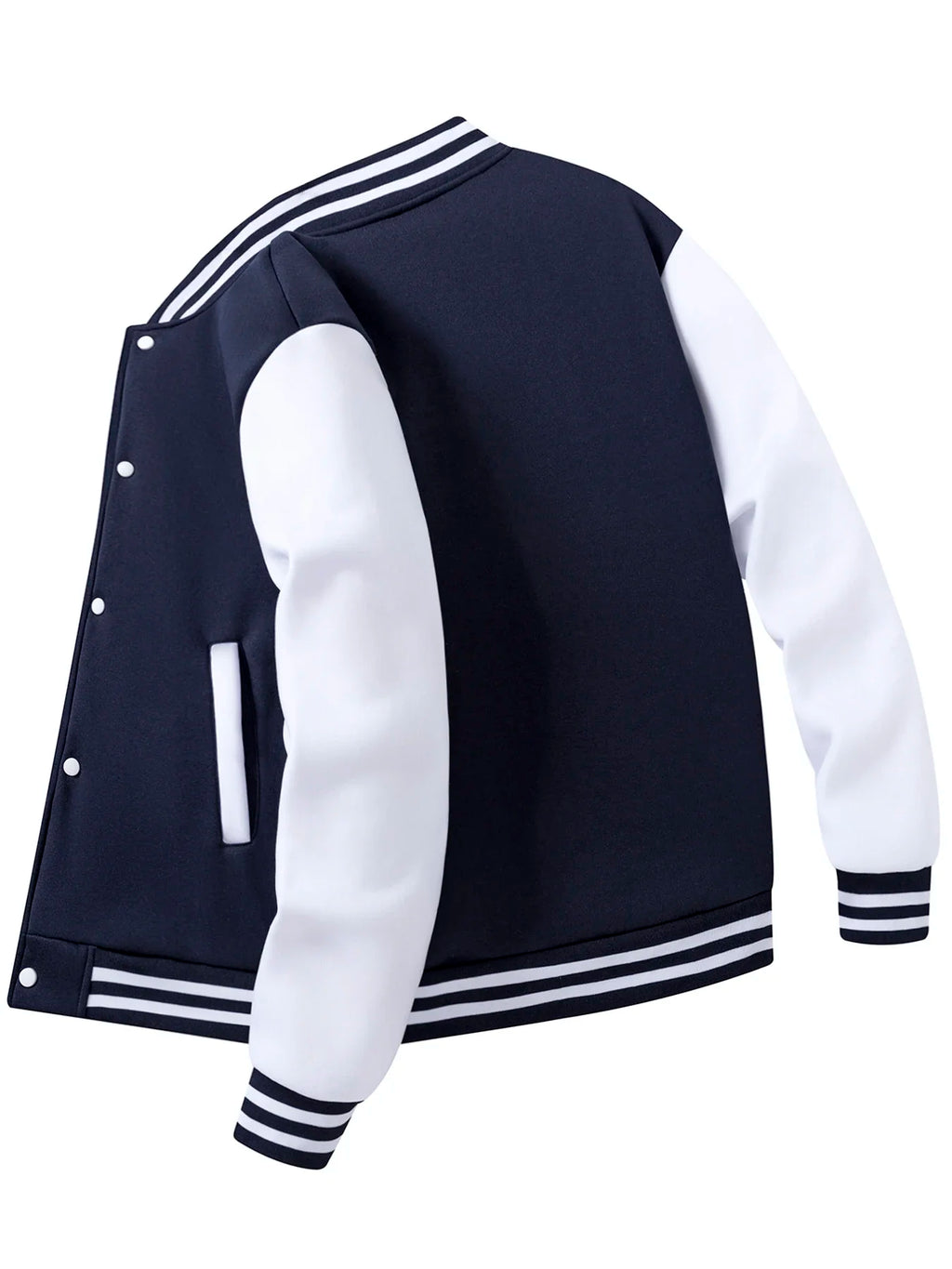 Classic Baseball Coat Men's Black White Splicing Jacket Loose Casual Baseball Hoodies Street Harajuku Warm Fleece Soft Jacket