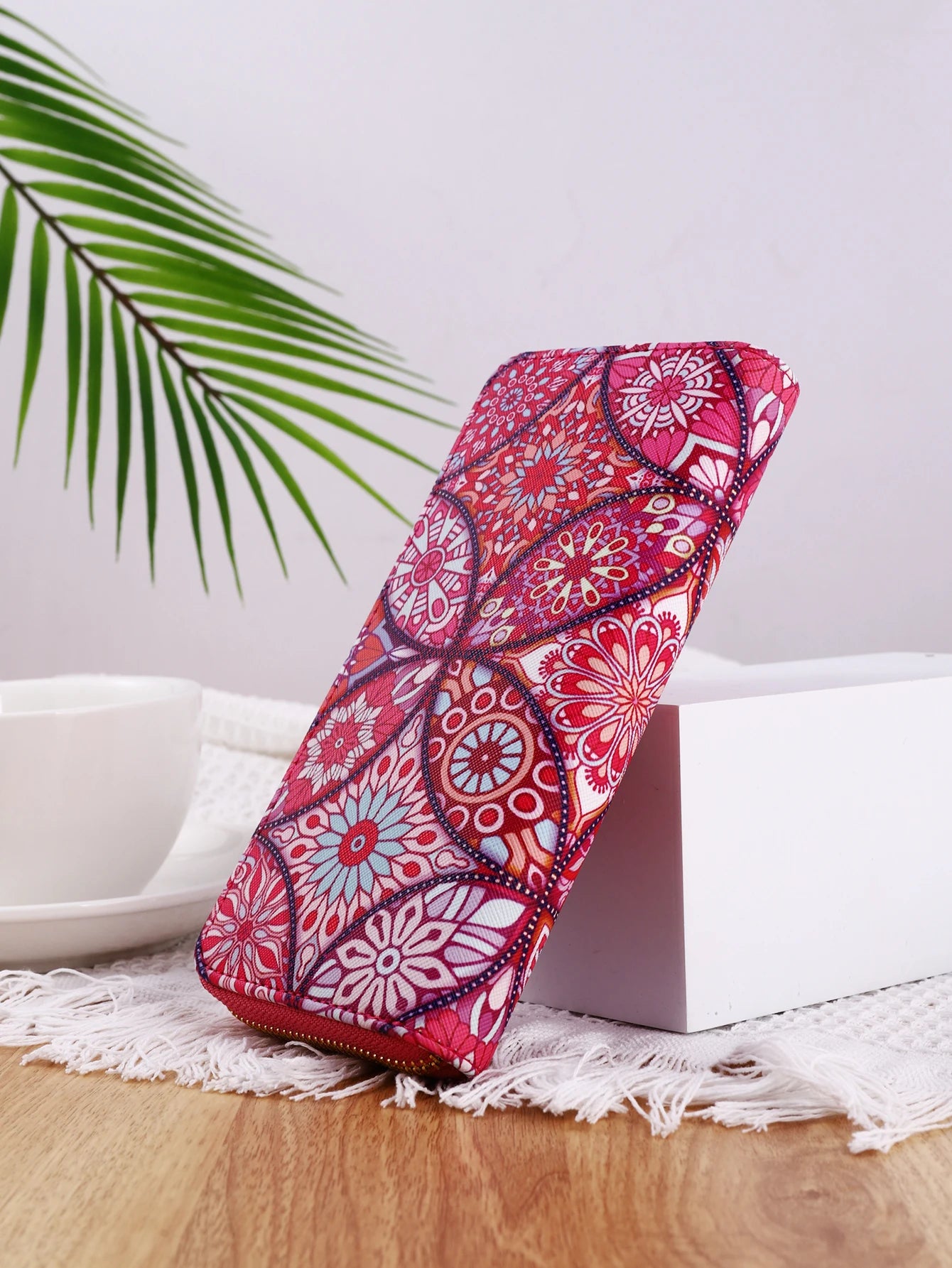 New fashionable lady zipper PU handbag purse with multiple clips and mobile phone compartments to travel, business, high-capacit