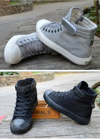 Men Shoes High Top White Canvas Shoe 2024 Spring Women Sneakers Fashion Breathable Canvas Sneakers Non-slip Unisex Casual Shoes