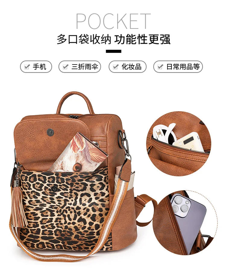 Fashion Women Purse and Handbag Large Womens Backpack PU Leather Travel Backpack Designer Ladies Shoulder Bags School Backpack