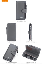 Ladies Long Coin Purse Clutch Multi-functional PU Leather Wallet Simple Fashion Zipper Hasp Wallet Large-capacity Card Holders