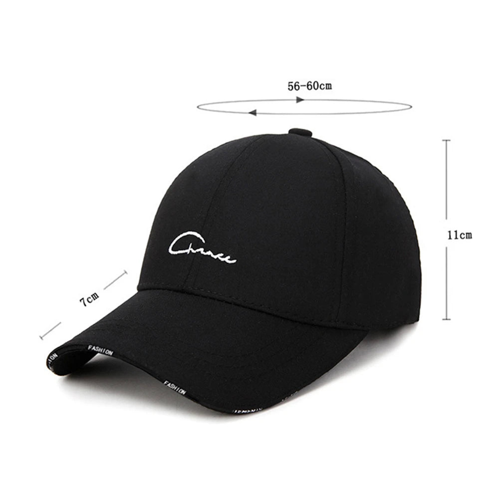 Hat Men and Women Spring and Summer Baseball  Hipster Wild  Black and White Leisure Travel Sun Protection Cap